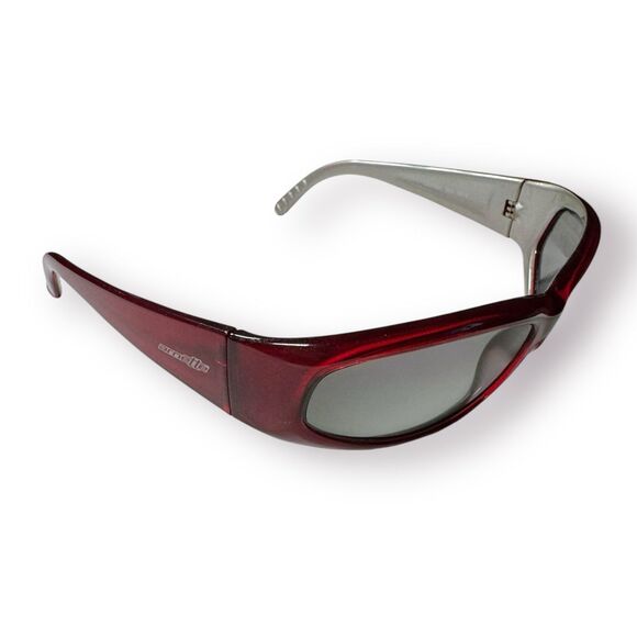 Arnette Catfish Retro Sunglasses Rare Pearlescent Red Model 222-9215 Italy - Picture 1 of 11